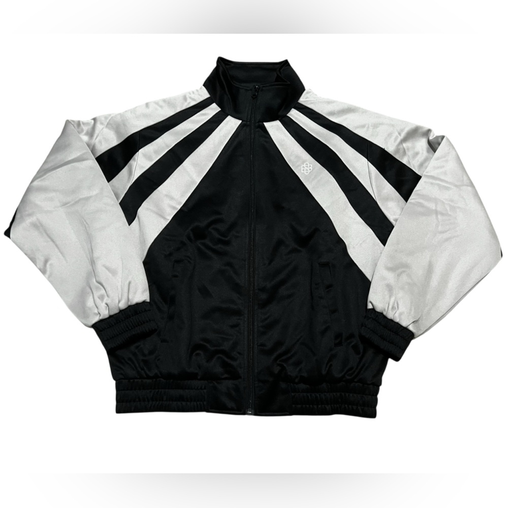 Black Scale men’s havoc tracksuit jacket‎ black cream size medium zip up